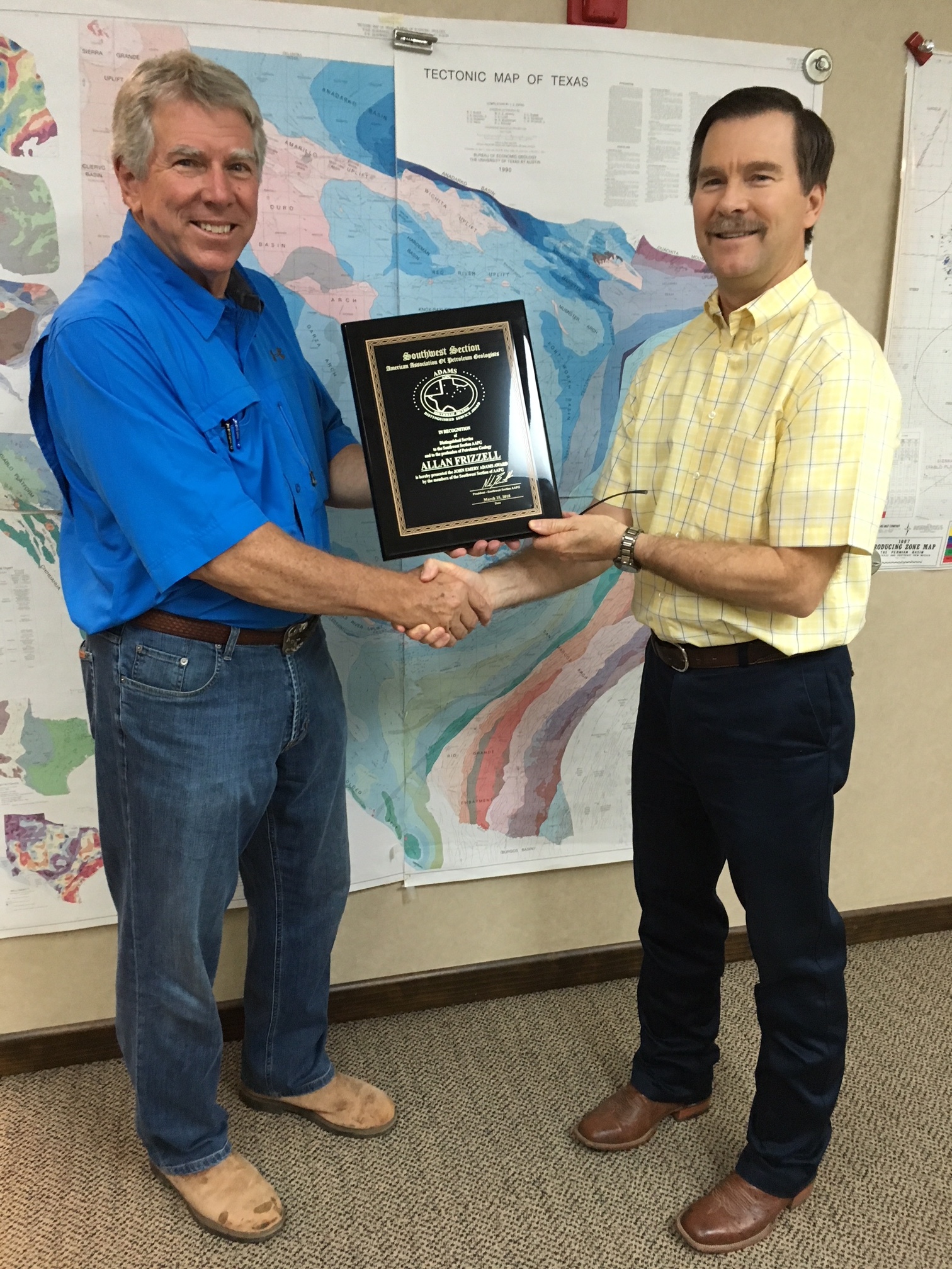 Allan Frizzell - SWS AAPG Distinguished Service Award